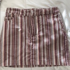 forever 21 striped corduroy skirt